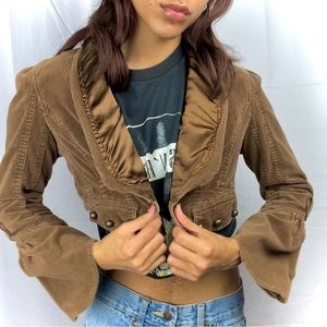 Picasso Style Pirate/jackson style Velvet Brown Jacket